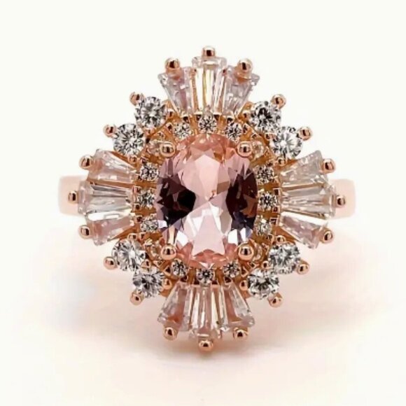 Elegant Pink Gemstone Ring - Picture 2 of 2